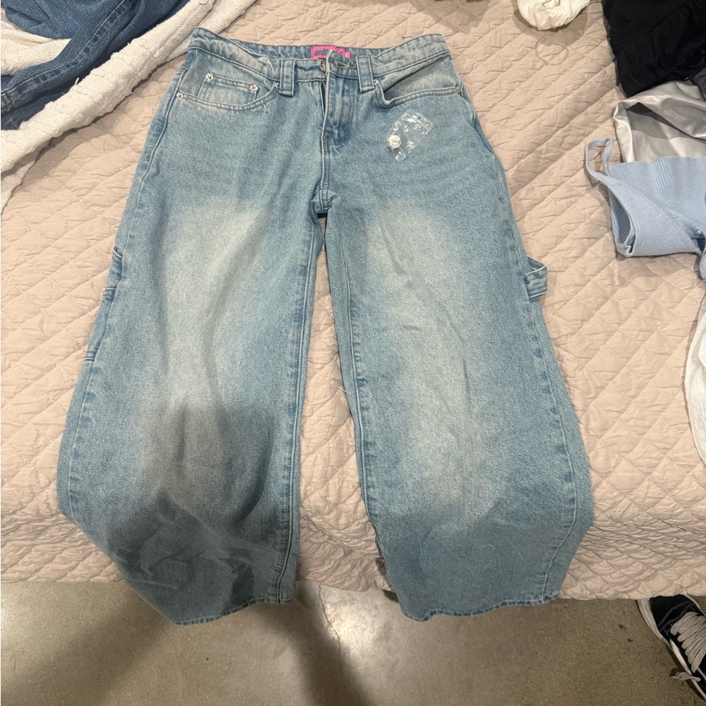 Edikted Light Blue Flare Jeans